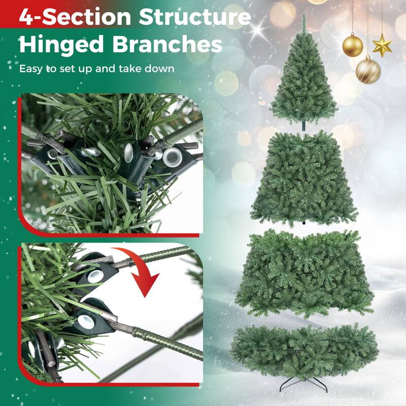 4-Section Structure  
Hinged Branches  
Easy to set up and take down