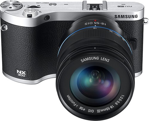 forretning Retouch digital Samsung NX300 Mirrorless Camera with 18-55mm Lens Black EV-NX300ZBSTUS -  Best Buy
