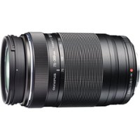 Olympus - M.Zuiko MSC ED 75-300mm f/4.8-6.7 II Super Telephoto Lens for PEN and OM Cameras - Black - Front_Zoom