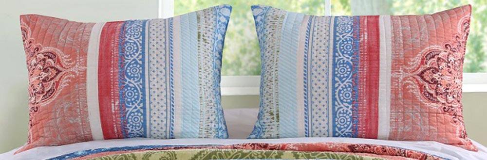 Front. BreeBe - Hillsborough Sham King - Coral.