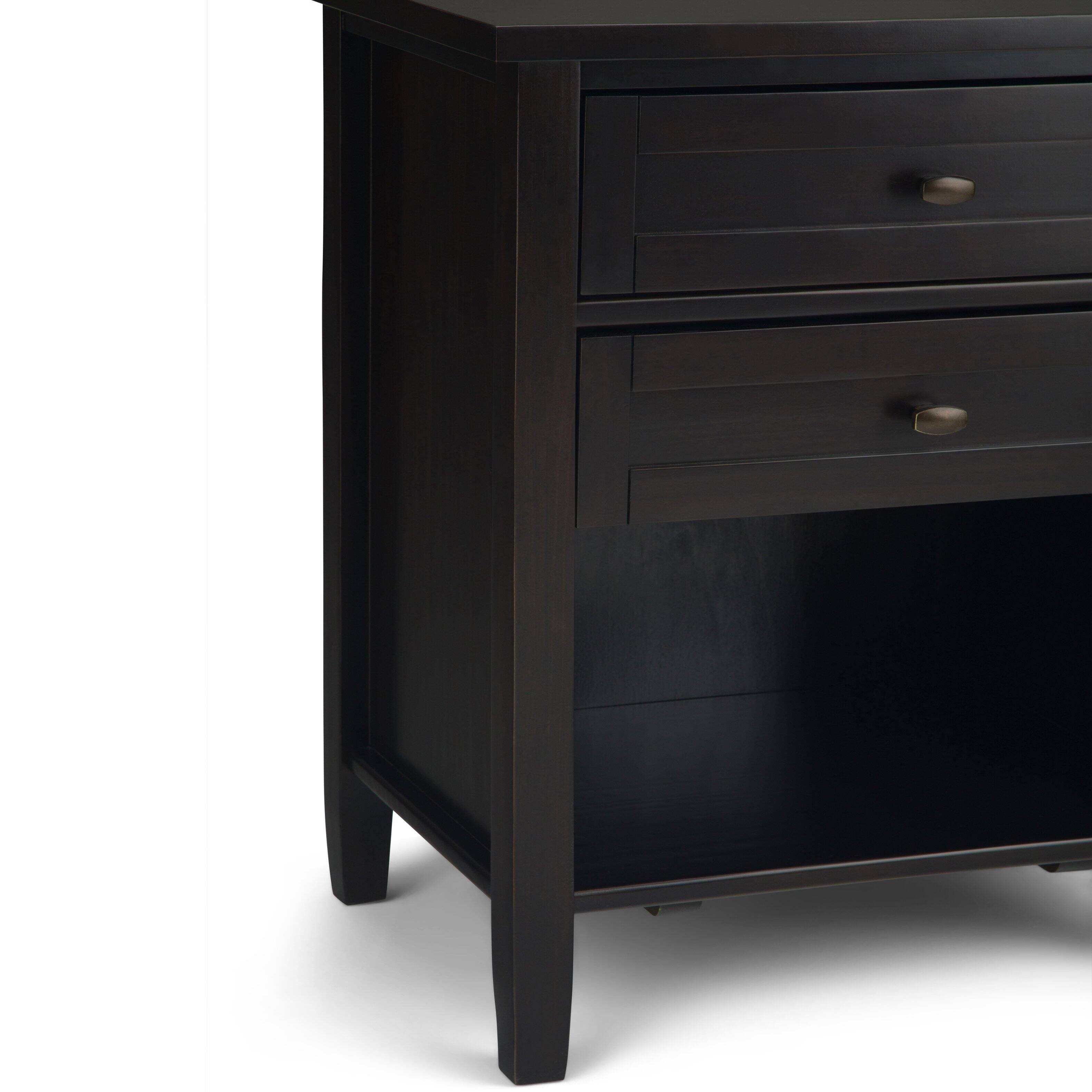 Alt View 15. Simpli Home - Warm shaker solid wood 24 inch wide transitional bedside nightstand table - Hickory Brown.