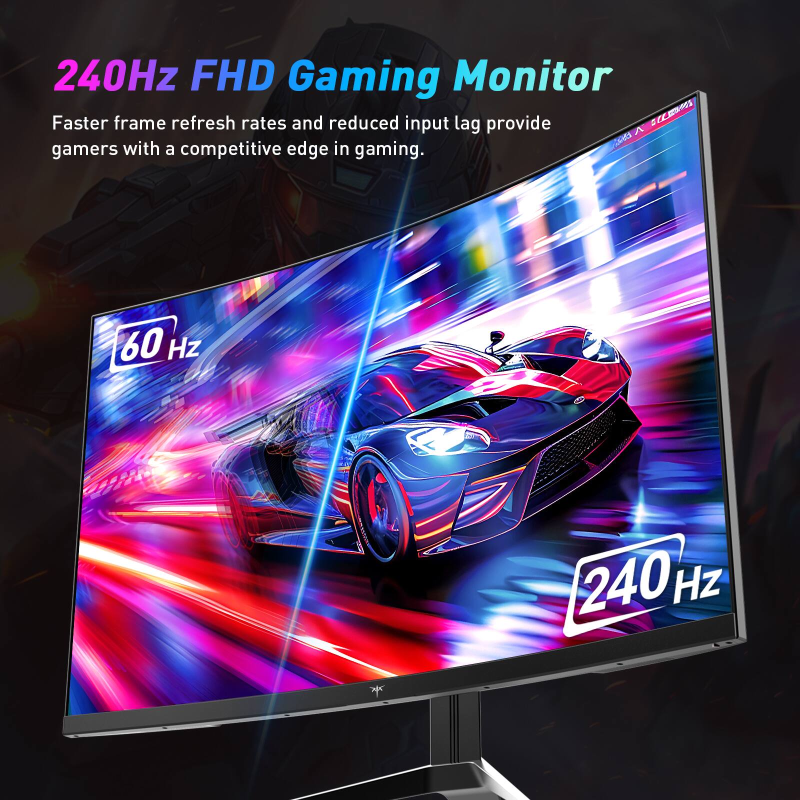 240Hz FHD Gaming Monitor: Faster frame refresh rates and reduced input lag provide gamers with a competitive edge in gaming.
