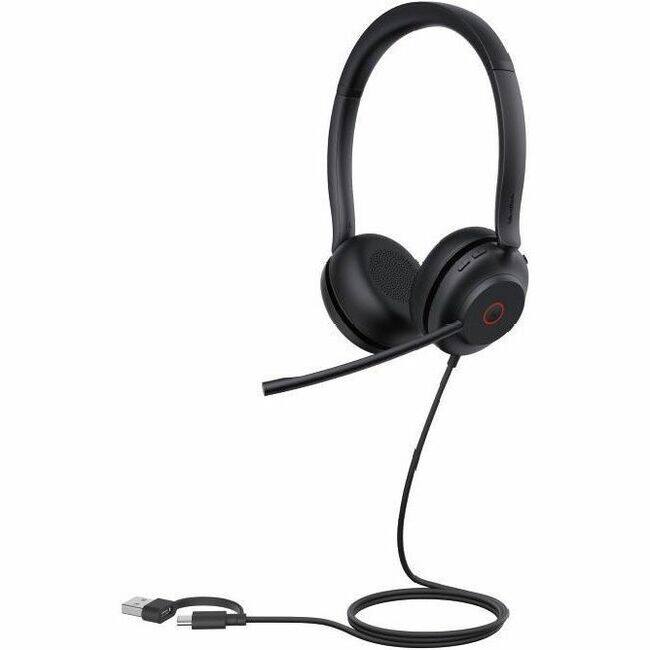Front. Yealink - Yealink USB Wired Headset - Microsoft Teams Certification - Stereo - USB Type A, USB Type C - Wired - 32 Ohm - 20 Hz to - Red.