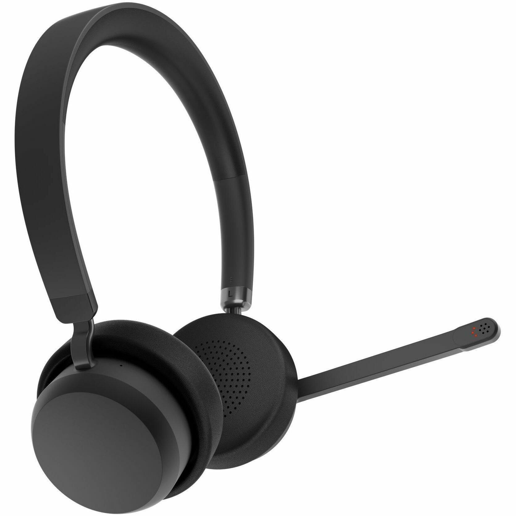 Alt View 3. Lenovo - Lenovo Wireless VoIP Headset - Microsoft Teams Certification - Stereo - Wireless - Bluetooth - Over-the-head, On-ear - Unknown.