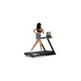 NordicTrack - T Series 16: Folding Treadmill with Incline & Decline, 16" Smart HD Touchscreen, & Powered by iFIT - Black