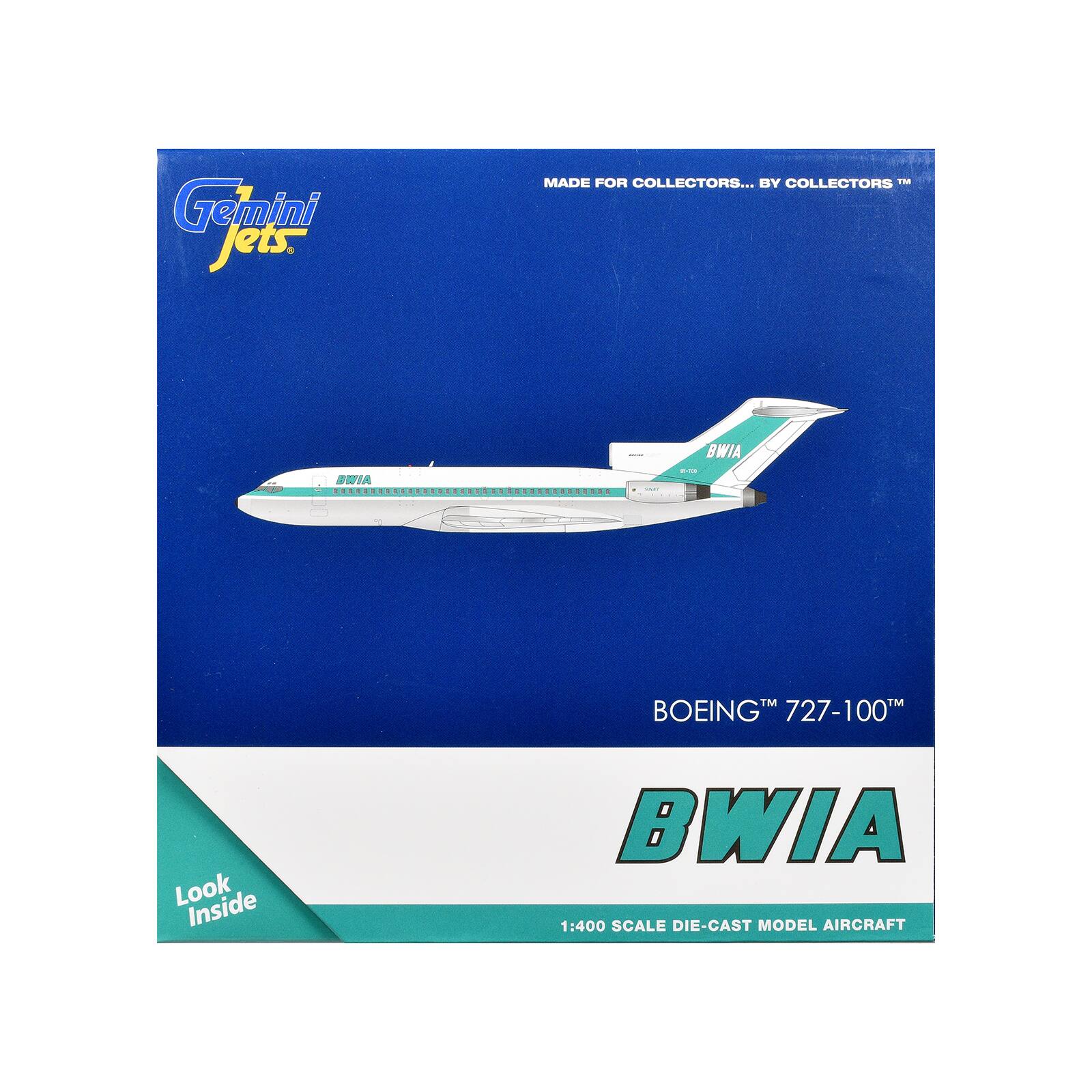 Gemini Jets. MADE FOR COLLECTORS... BY COLLECTORS

BOEING 727-100

BWIA

1:400 SCALE DIE-CAST MODEL AIRCRAFT

Look Inside