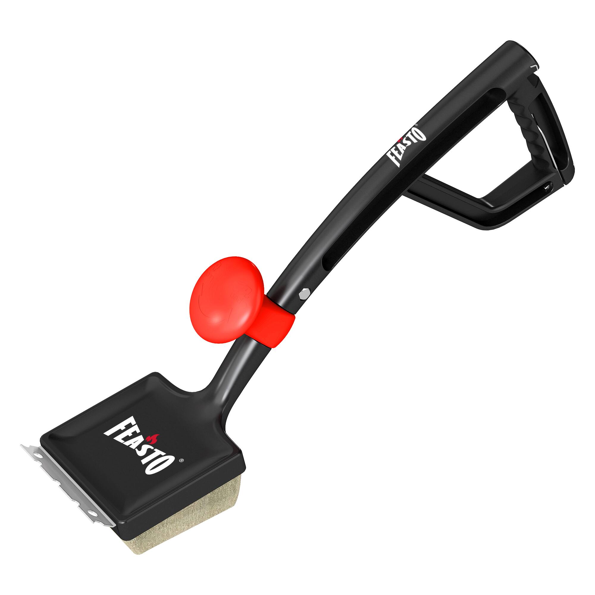 FEASTO - Grill Brush 6-in-1 Bristle-Free Steam Cleaner with Stainless Steel Scraper & Rotating Handle