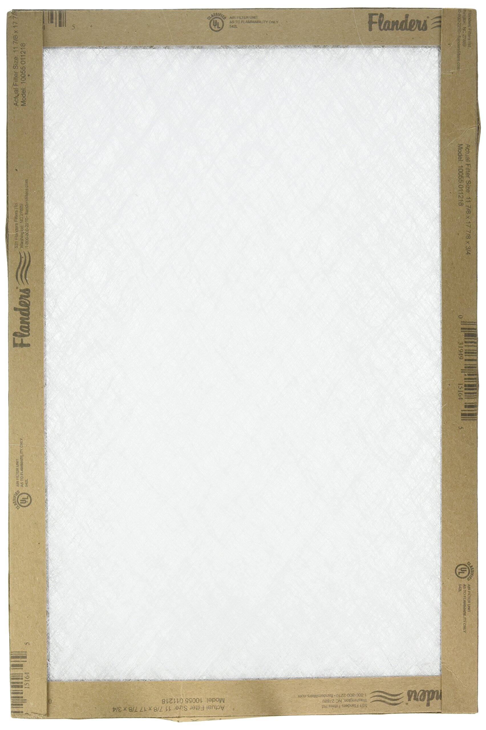 Flanders - AAF/FLANDERS 10055.011218 12" X 18" X 1", EZ Flow II Spun Fiberglass Disposable Furnace Filter