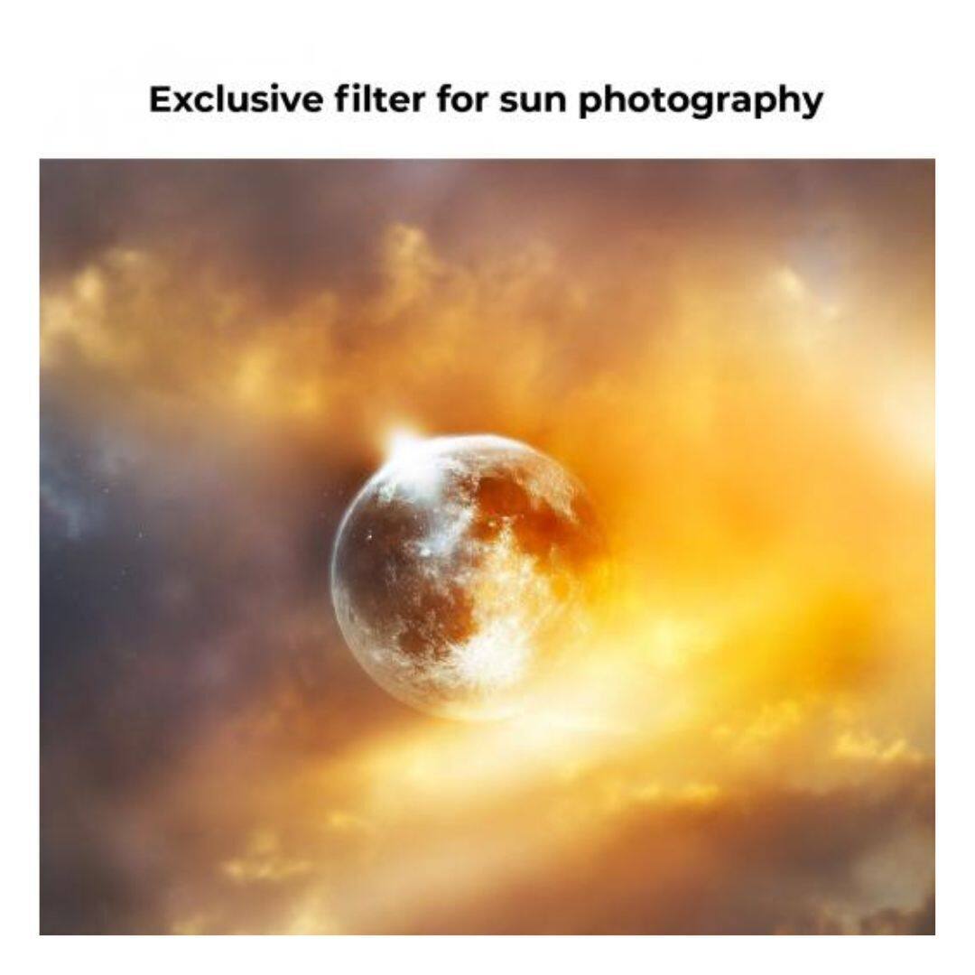 Exclusive filter for sun photography