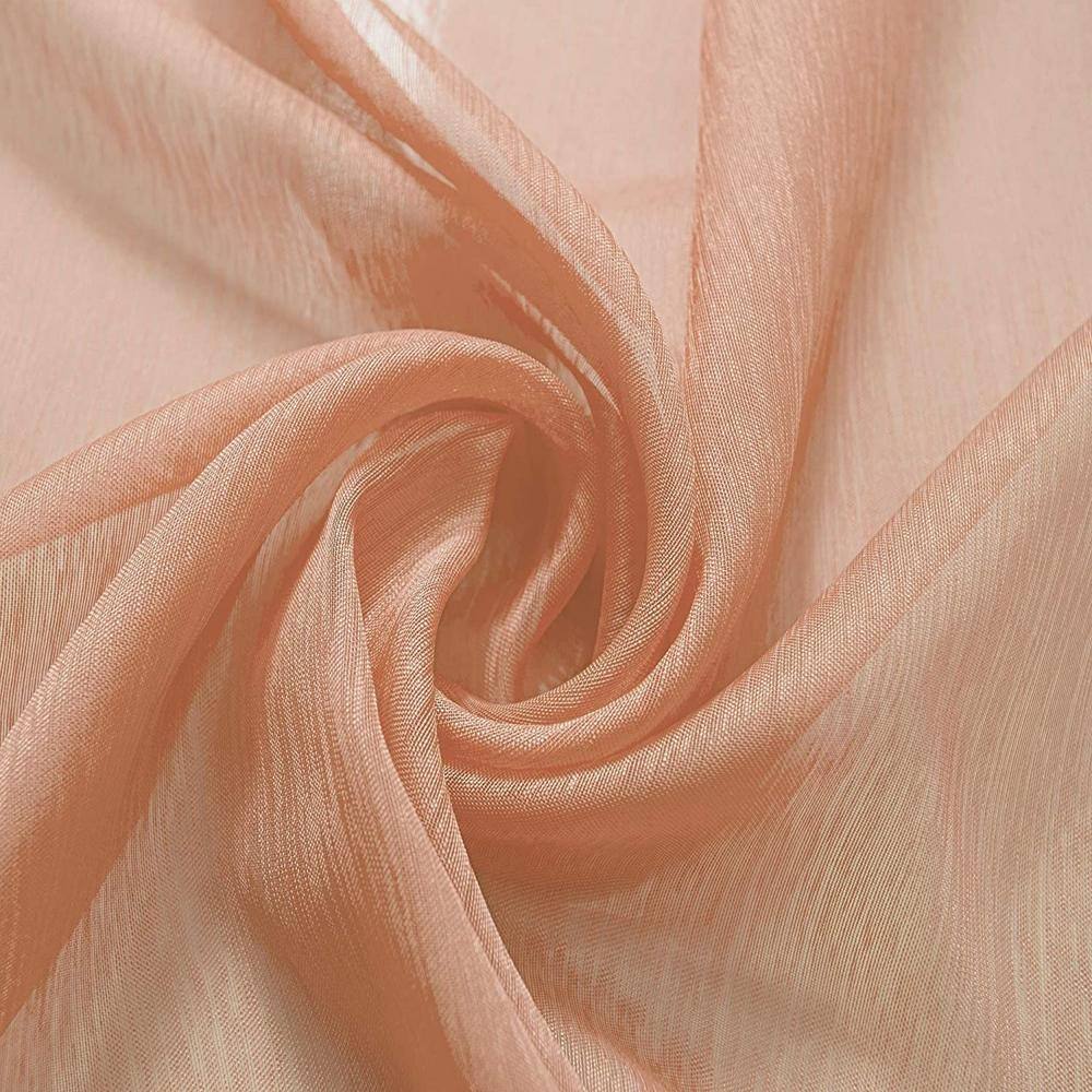 Left. RT Designers Collection - RT Designers Collection Celine Sheer Rod Pocket Curtain Panel - 55x90" Coral - Coral.