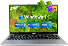 NIMO - 15.6" FHD Student Laptop Intel 12th Gen N100 16GB RAM 512GB SSD Backlit Keyboard - Silver