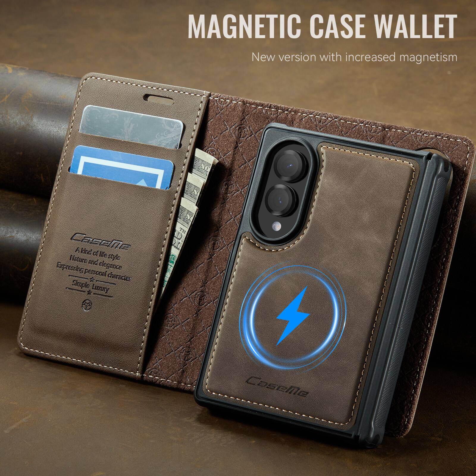 MAGNETIC CASE WALLET  
New version with increased magnetism  

Caseme  
A kind of life style  
Nature and elegance  
Expressing personal characters  
Simple Luxury  

Caseme