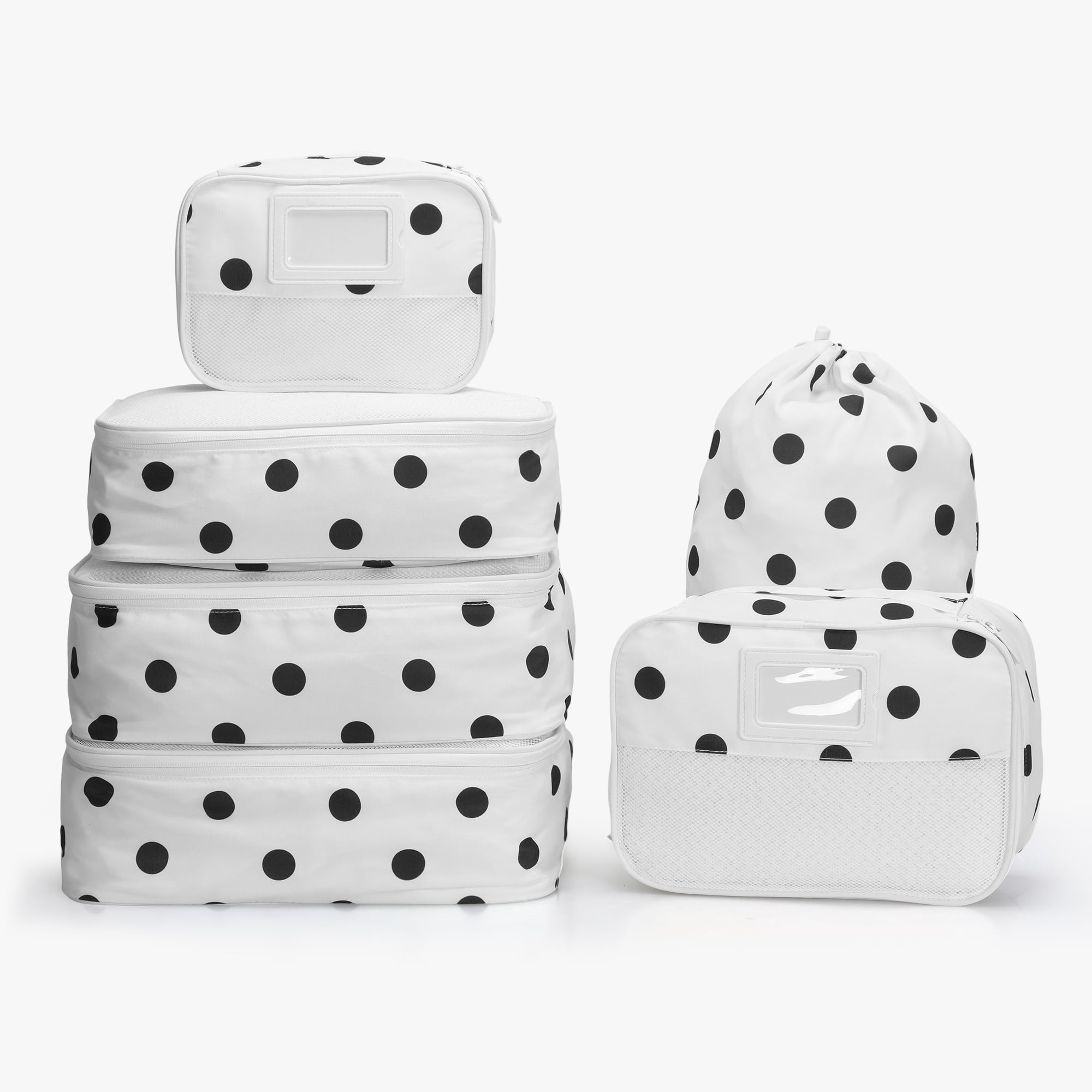 Hynes Eagle - Structured 6-Piece Packing Cube Set - Polka Dot