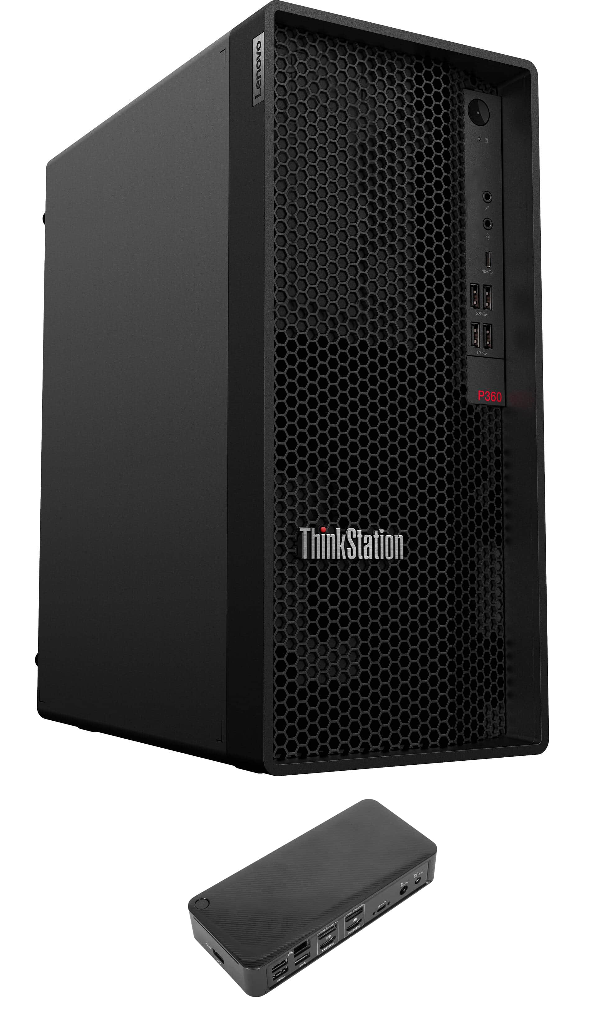 Lenovo - P360 Desktop (Intel i7-12700, 32GB DDR5, 1TB PCIe SSD, Intel UHD 770, WiFi 6E, Bluetooth 5.1, Win 11 Pro) - Black