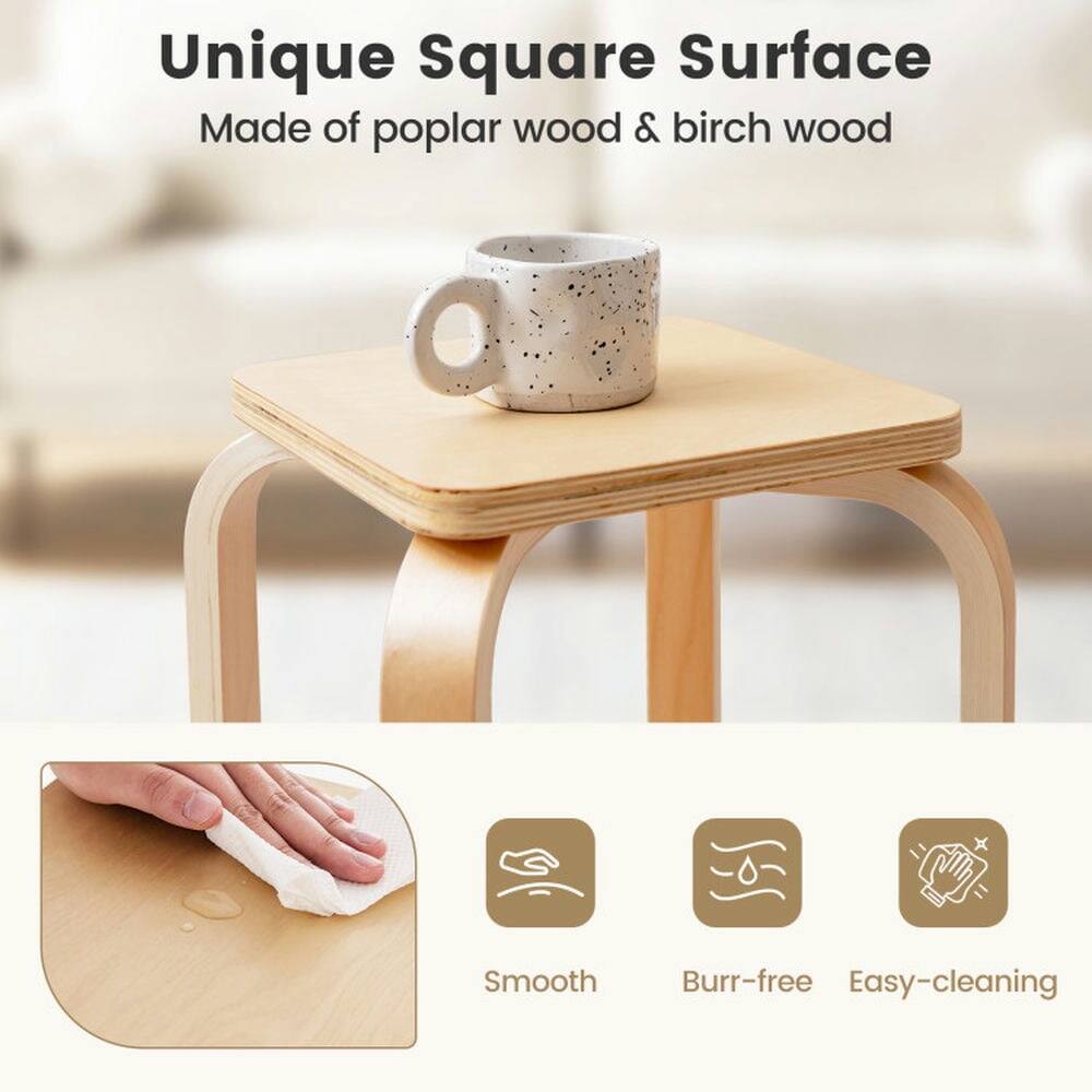 Unique Square Surface  
Made of poplar wood & birch wood  

Smooth  
Burr-free  
Easy-cleaning