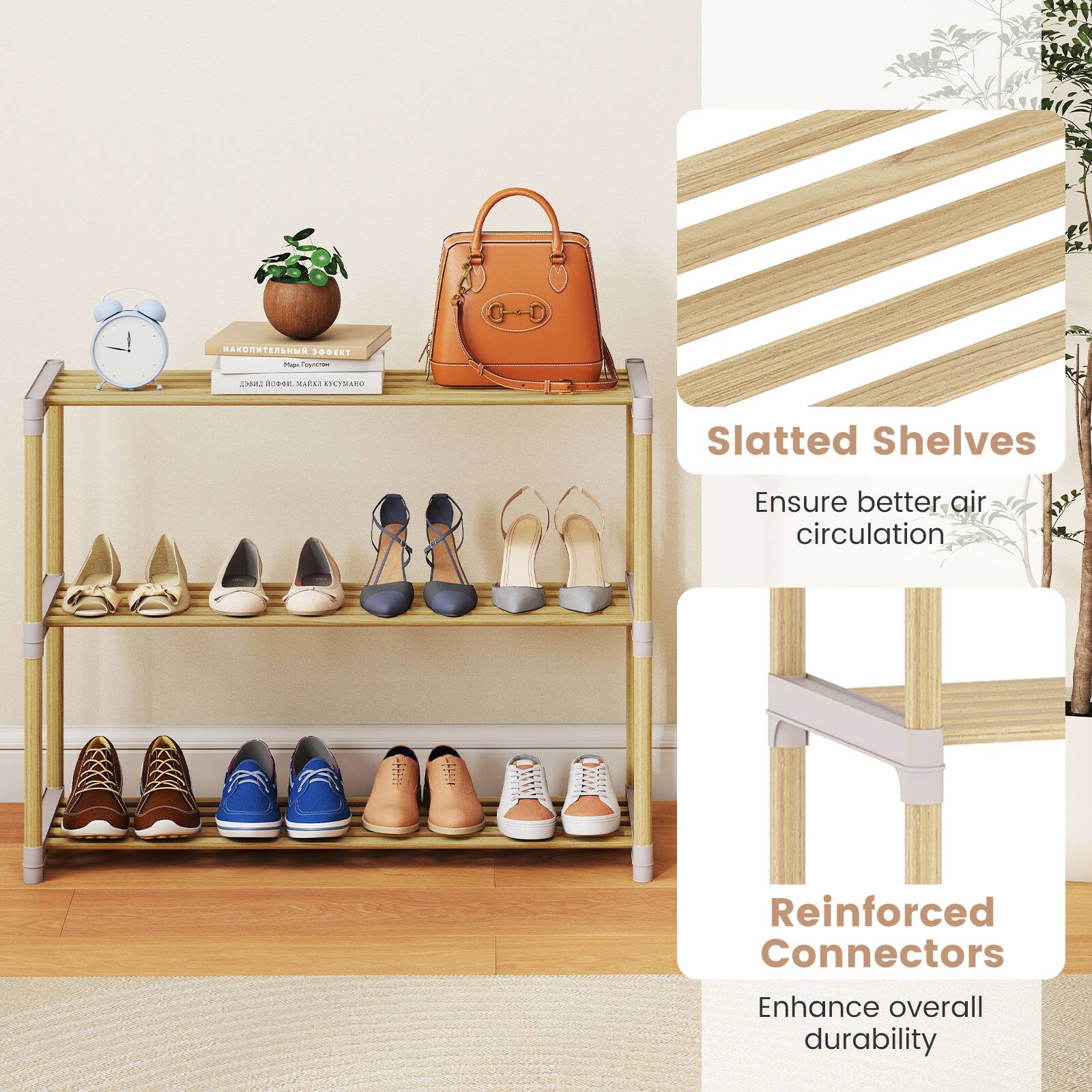 Slatted Shelves - Ensure better air circulation  
Reinforced Connectors - Enhance overall durability