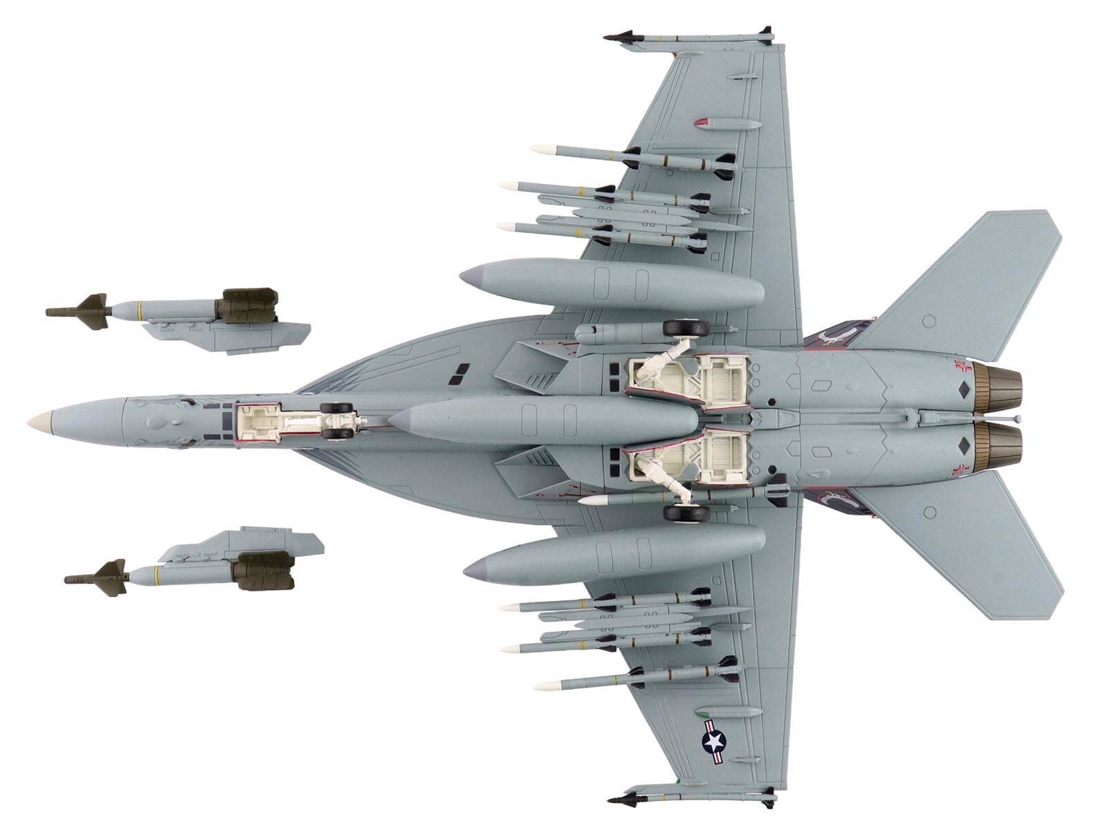 Alt View 4. Hobby Master - Boeing F/A-18E Super Hornet Fighter Aircraft "Knighthawks, USS Trumman" (2024) US Navy 1/72 Model by Hobby Master.