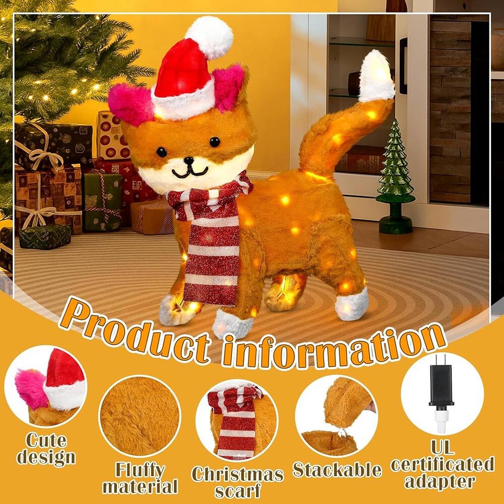 Product information

- Cute design
- Fluffy material
- Christmas scarf
- Stackable
- UL certificated adapter