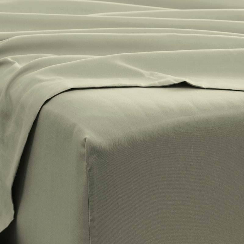 Left. Hivvago - Twin XL Sage 4 PCS Soft Wrinkle Resistant Microfiber/Polyester Sheet Set - Sage.