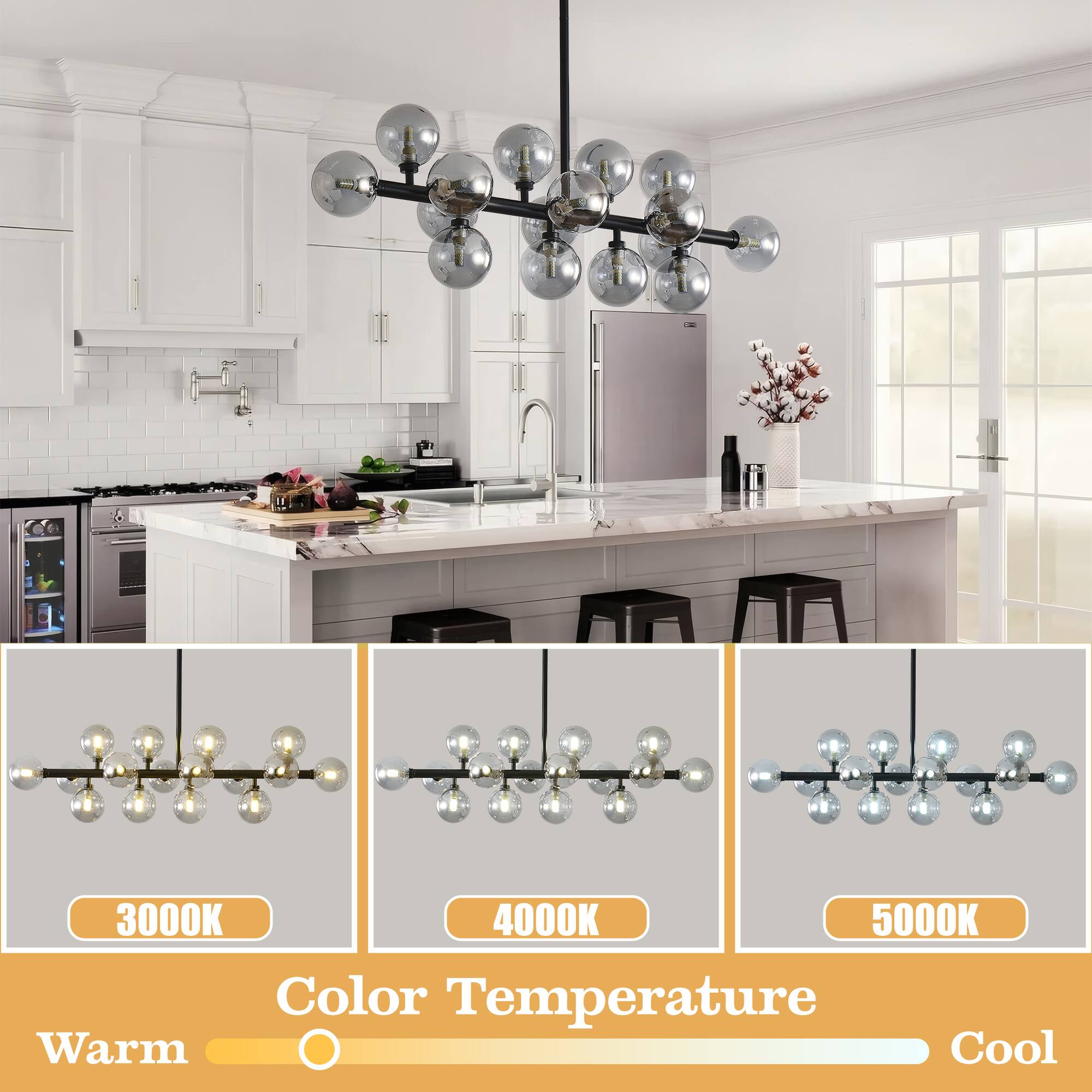 3000K 4000K 5000K  
Color Temperature  
Warm O Cool