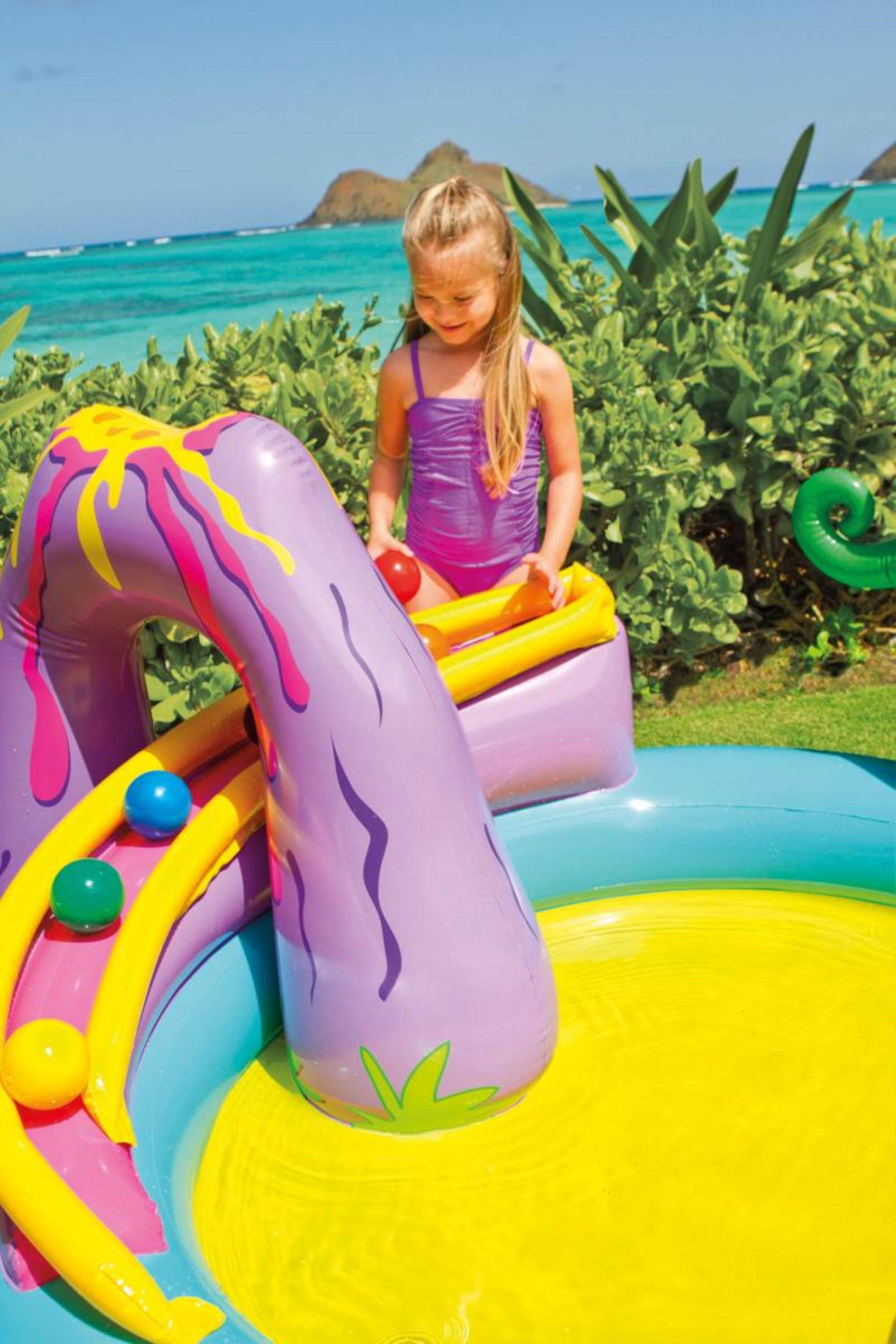 Alt View 11. Intex - 11ft x 7.5ft x 44in Dinoland Kids’ Inflatable Pool - Multi.