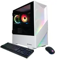 CyberPowerPC - Gamer Master Gaming Desktop - AMD Ryzen 7 8700F - 16GB Memory - AMD Radeon RX 7600 8GB - 1TB SSD - White - Front_Zoom