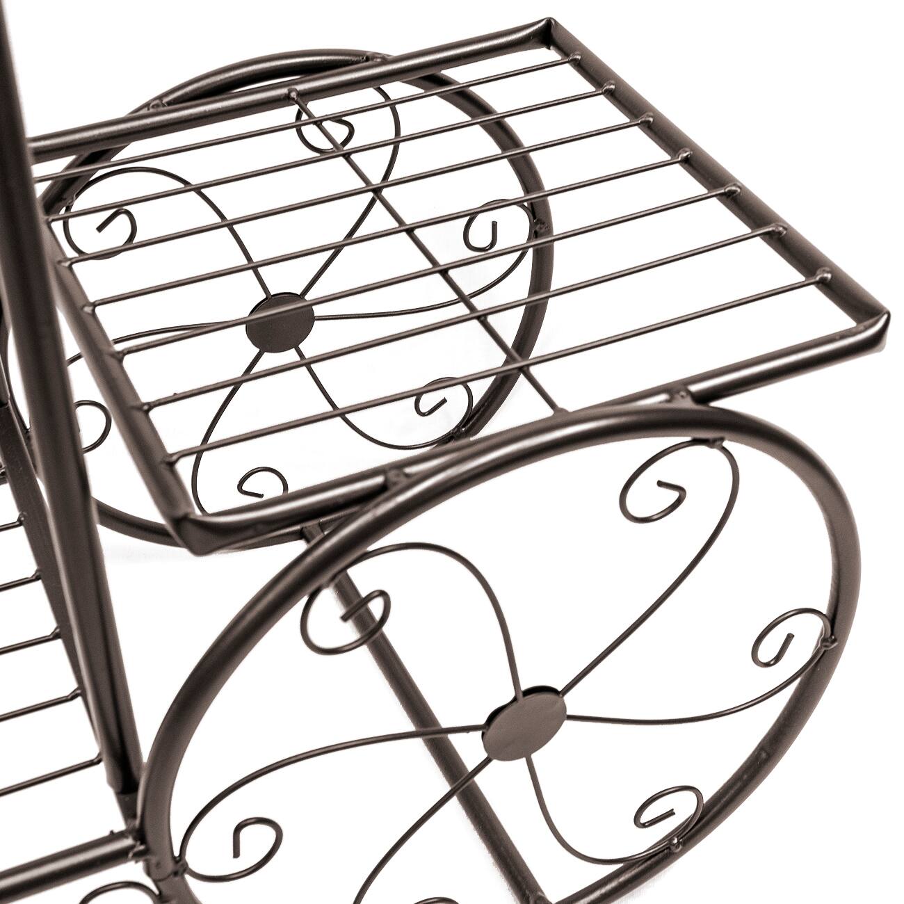 Alt View 3. Sorbus - Sorbus® Garden Cart Stand & Flower Pot Plant Holder Display Rack, 6 Tiers, Parisian Style - Perfect for Home, Garden - Bronze.