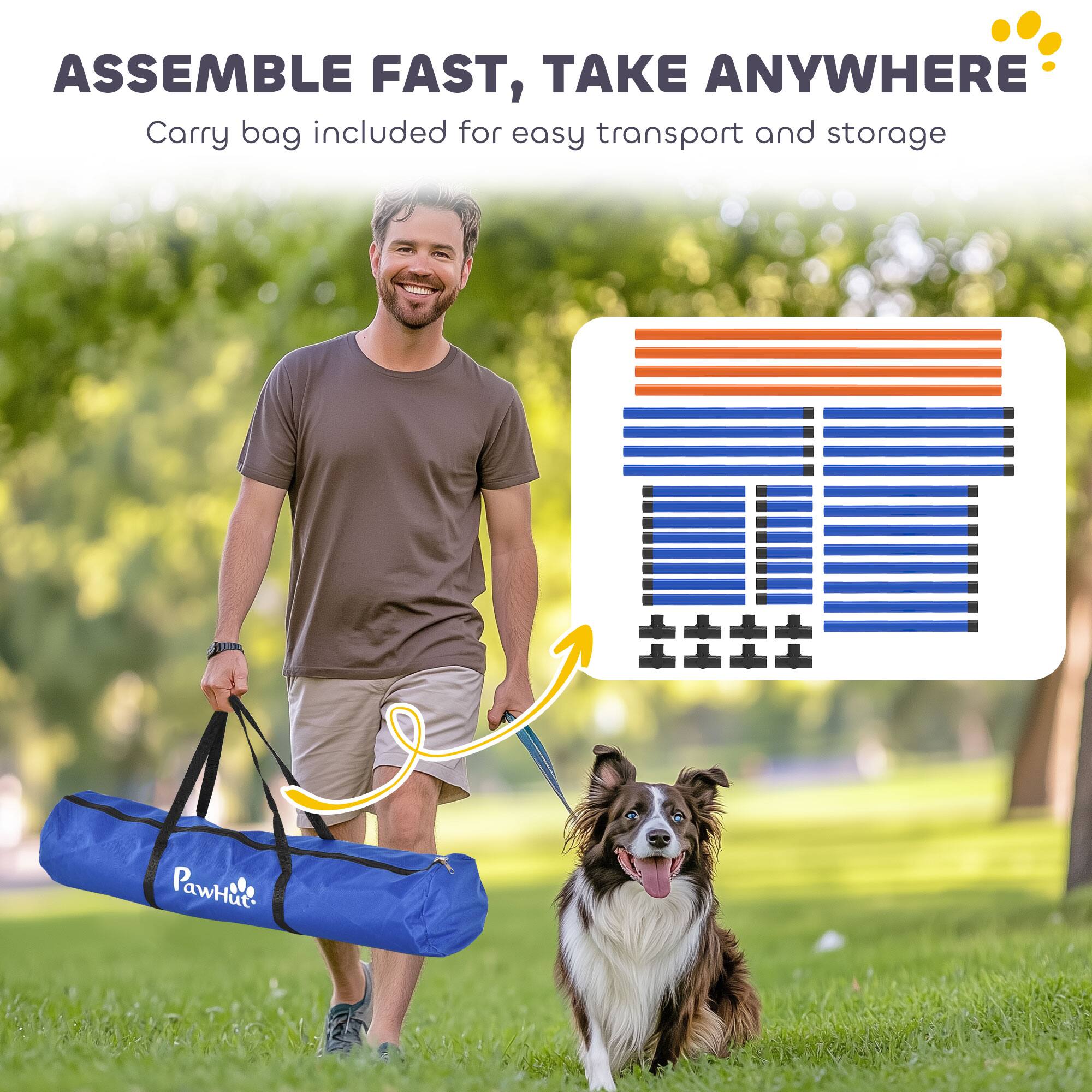 ASSEMBLE FAST, TAKE ANYWHERE  
Carry bag included for easy transport and storage