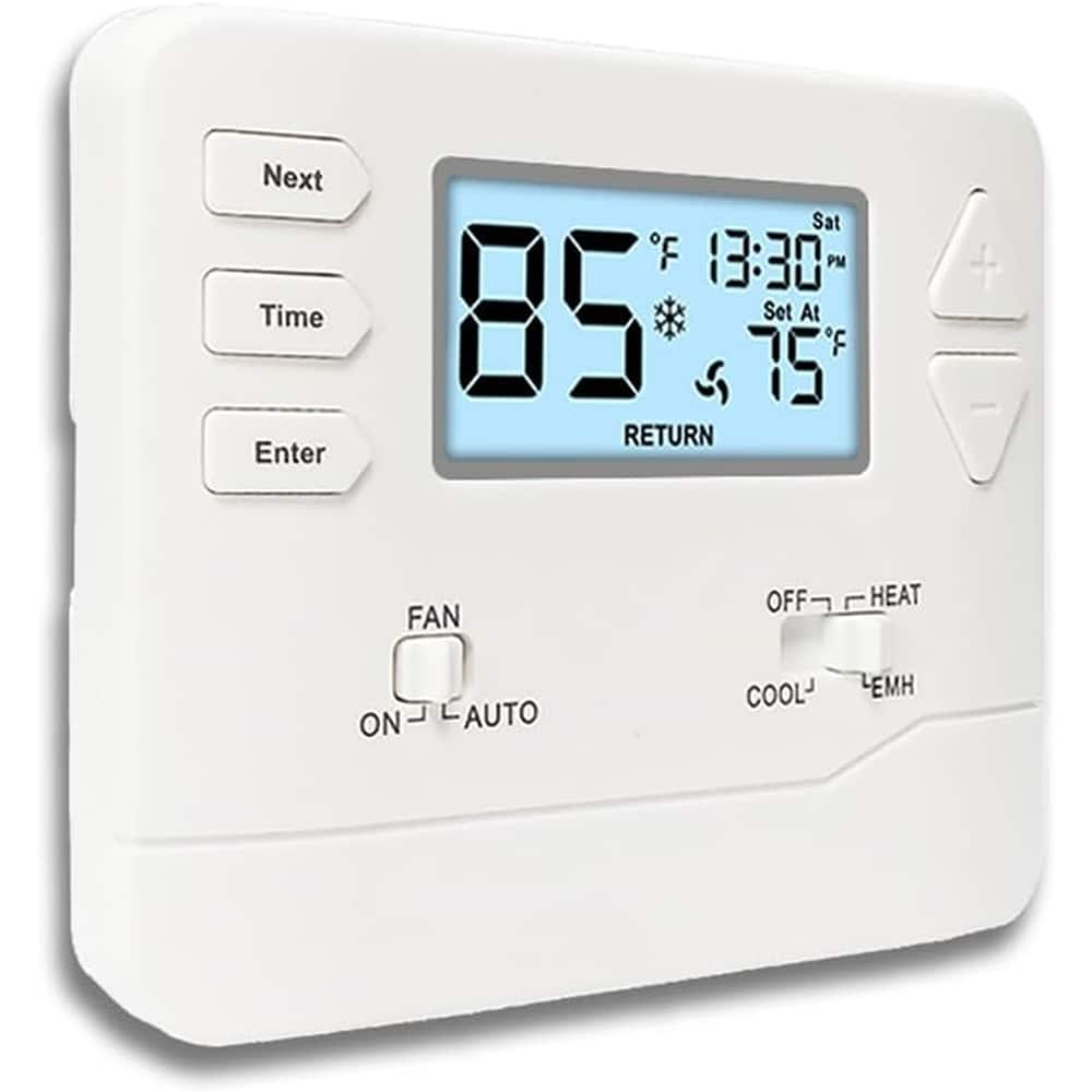 Schertz - Non-Programmable Thermostat for 2 Heat/1 Cool or 1 Heat/1 Cool, White Backlight
