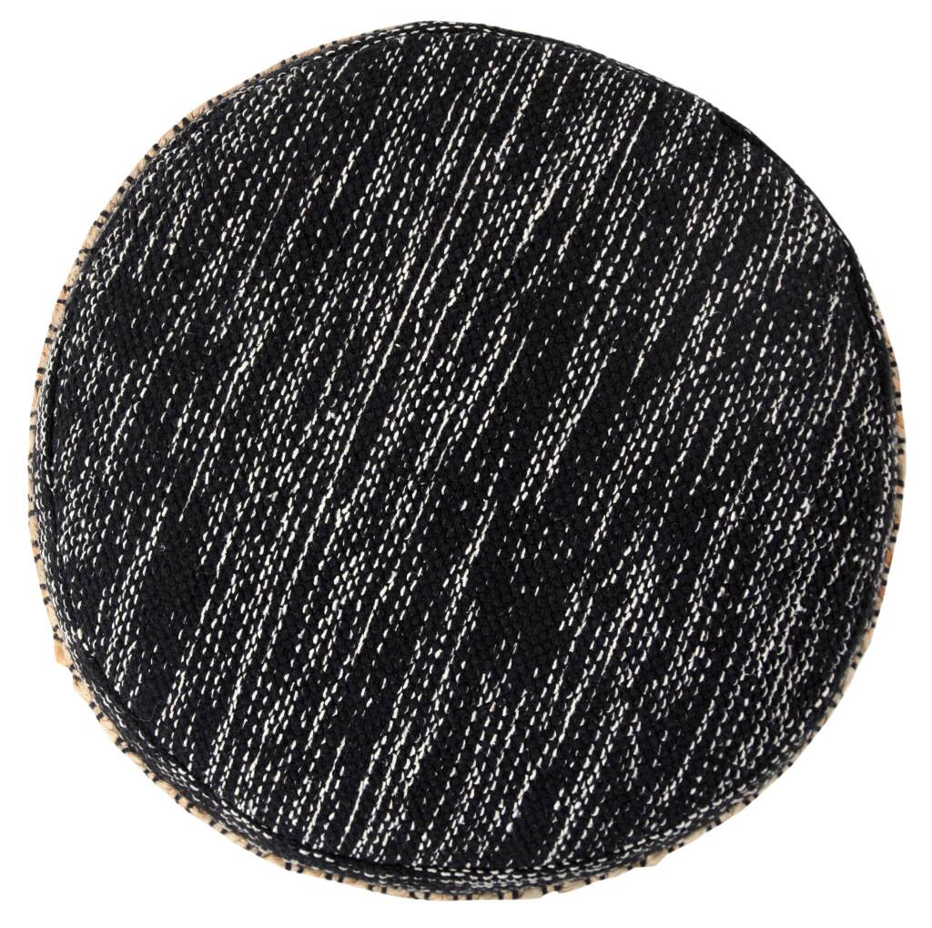 Angle. Hivvago - Hivvago 18 Inch x 18 Inch x 14 Inch  Inch Pouff Ottomans - Black, White.