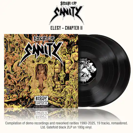 SAIT ELEGY - CHAPTER II
OF SANITY
Compilation of demo recordings and reworked rarities 1990-2025, 19 tracks, remastered.
Ltd. Gatefold black 2LP on 180g vinyl.