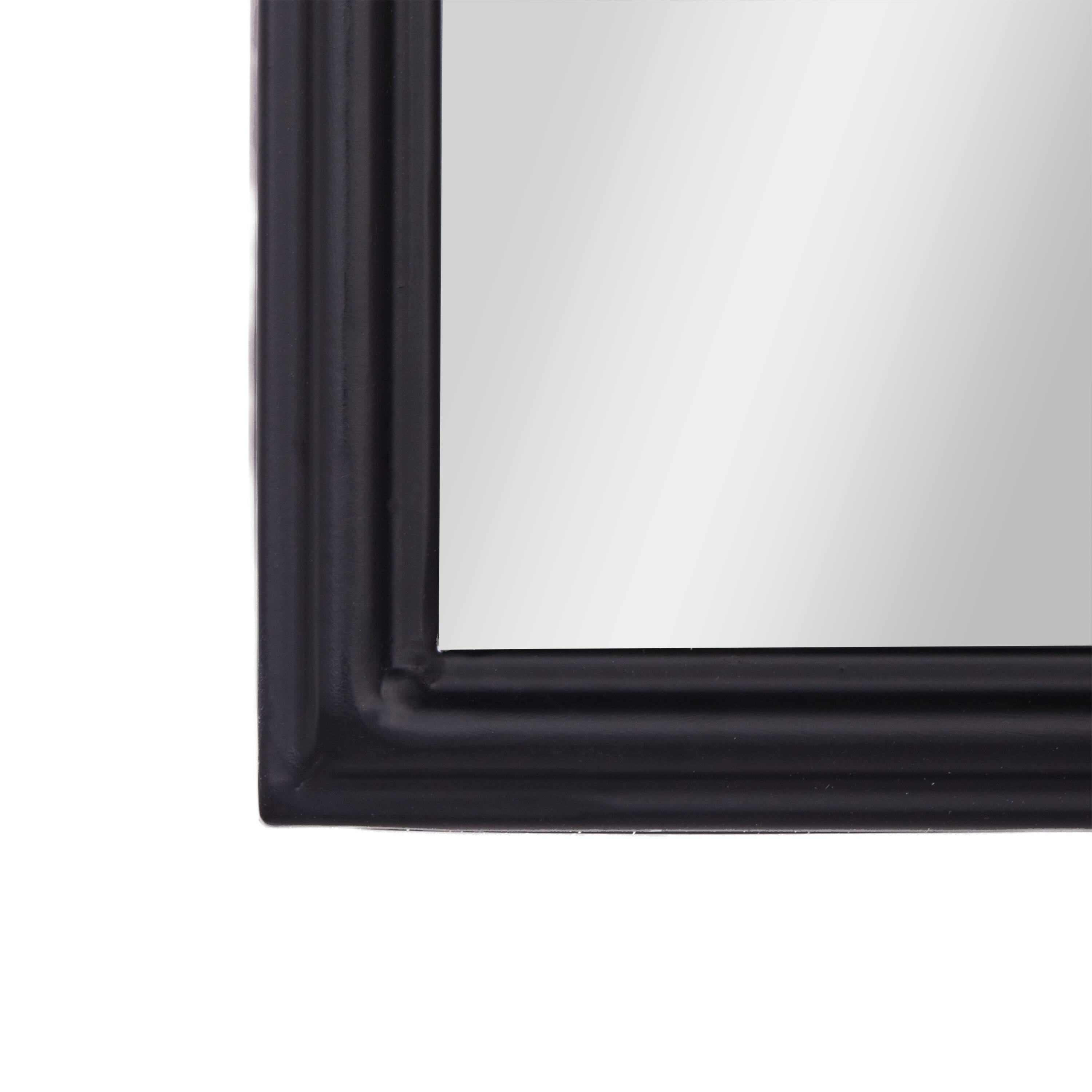 Alt View 8. Emma + Oliver - Arched Wall Mirror with Metal Frame and Aluminum Backed Glass - Black.