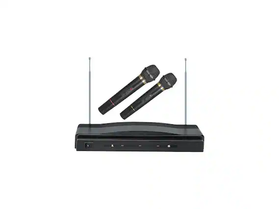 Front. Supersonic - Supersonic SC-900 Professional Wireless Dual Microphone System - Black.