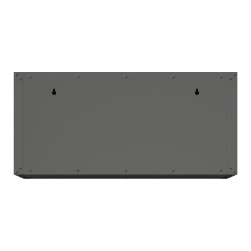 Back. ALEXOUN - Heavy Duty Metal Wall Mounted Tool Storage Cabinet, Easy Assembly and Use, Lockable, for Garage/Workshop/Utility Room - Black.