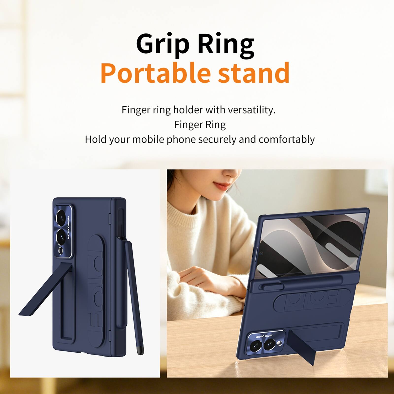 Grip Ring Portable stand Finger ring holder with versatility. Finger Ring Hold your mobile phone securely and comfortably
