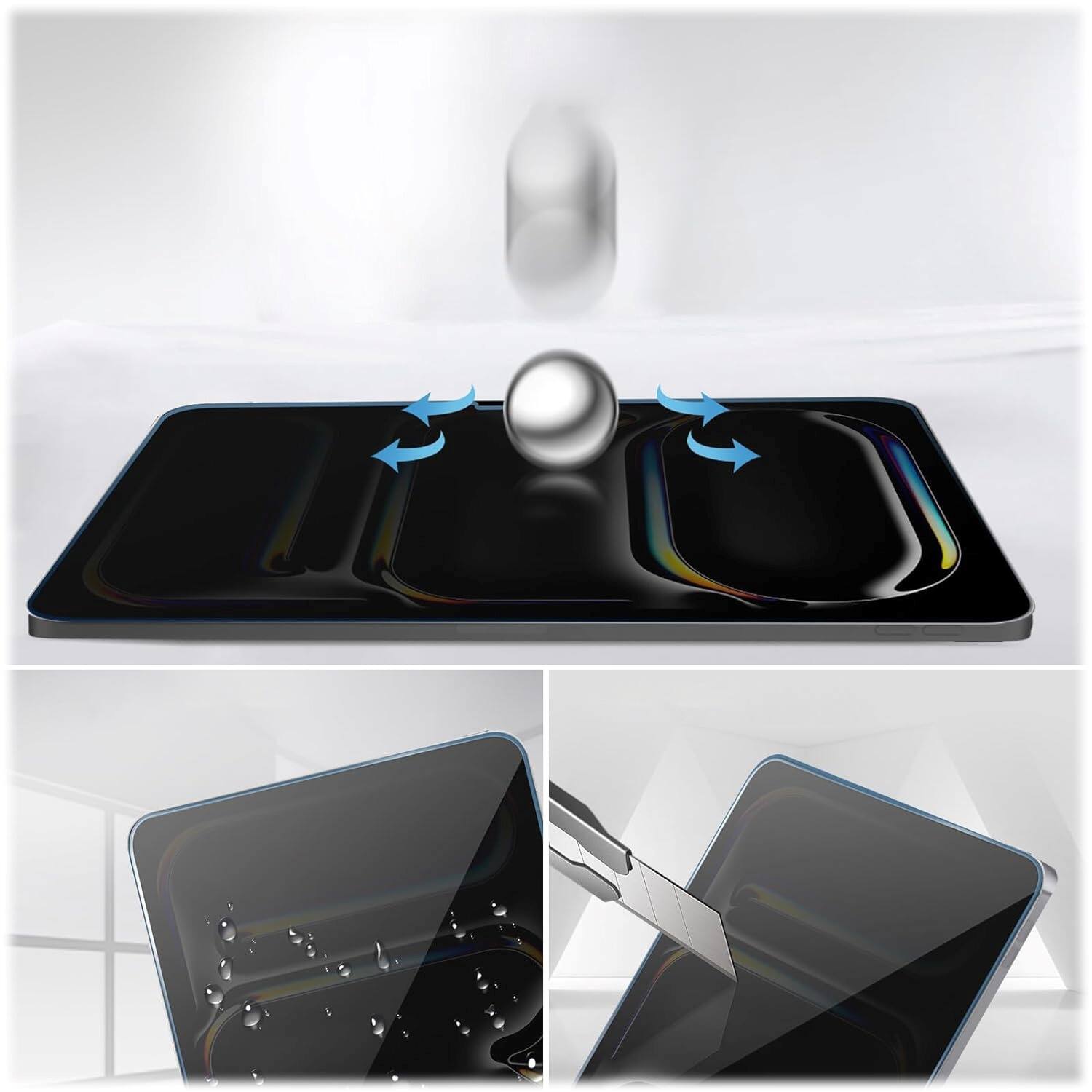 Alt View 15. SaharaCase - Easy Apply Tempered Glass Screen Protector for Apple iPad Pro (M4) 11" 2024 - Privacy.