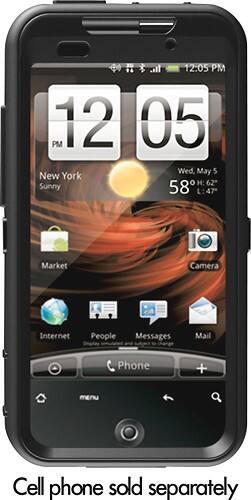 Front Standard. OtterBox - Commuter Series Case for HTC DROID Incredible Mobile Phones - Black.