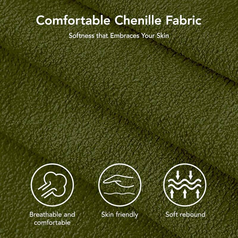 Comfortable Chenille Fabric  
Softness that Embraces Your Skin  
Breathable and comfortable  
Skin friendly  
Soft rebound