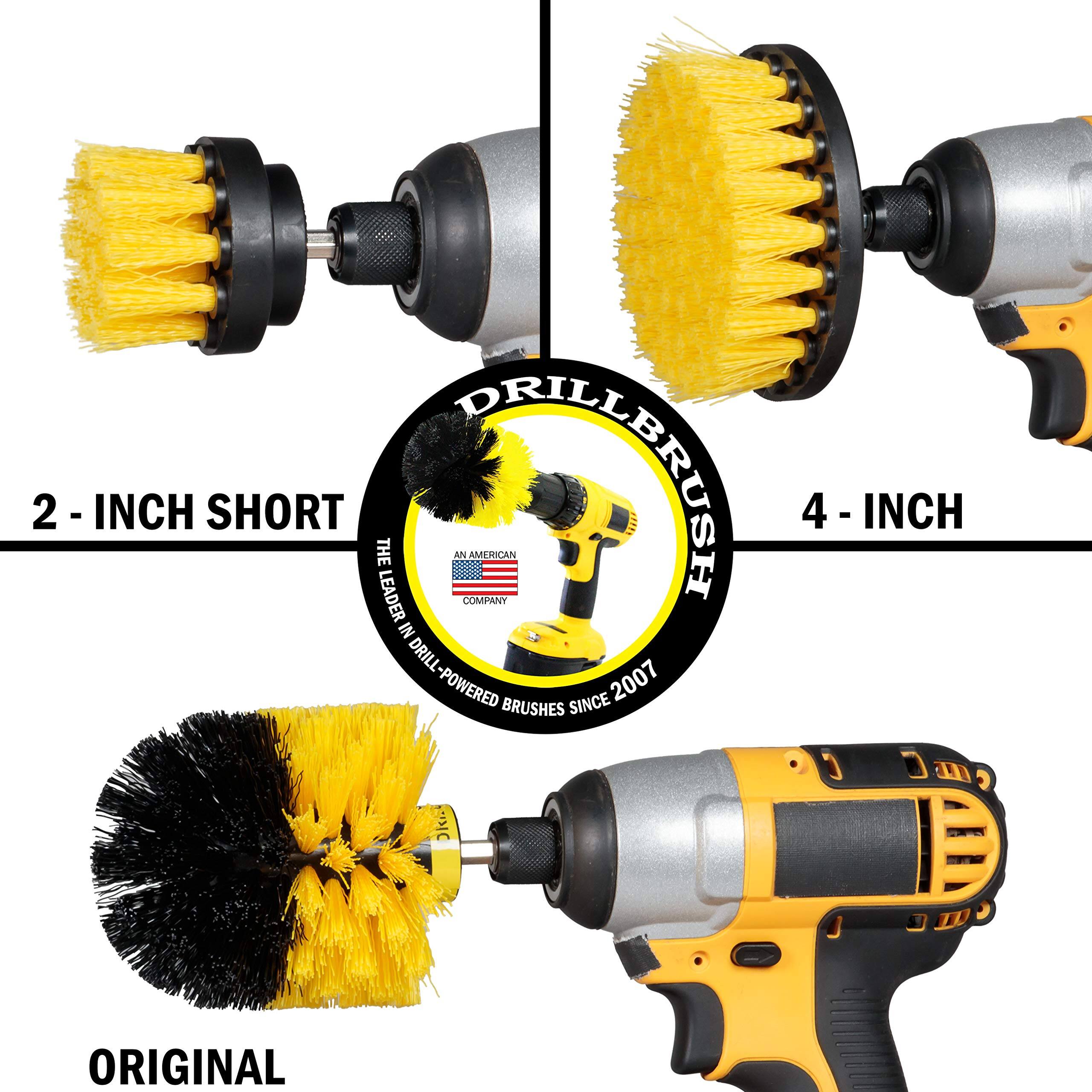 2 - INCH - SHORT, 4 - INCH, THE LEADER AN AMERICAN COMPANY, DRILL-POWERED BRUSHES SINCE 2007, ORIGINAL