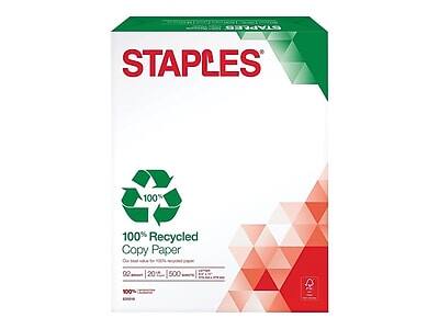 STAPLES  
100% Recycled Copy Paper  
02 201 500  
100% Recycled