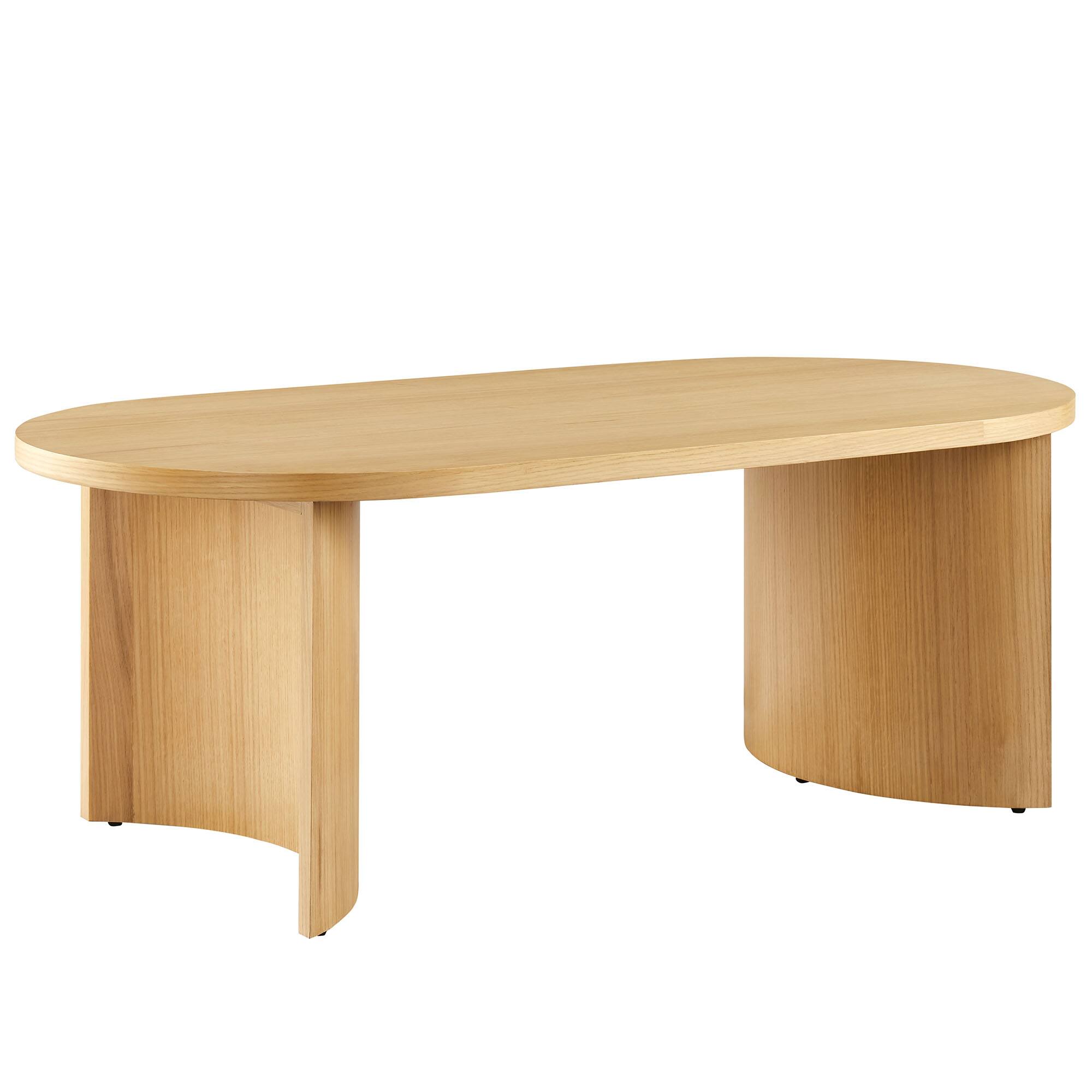 Alt View 2. Modway - Aspect Oval Wood Coffee Table by Modway - Oak.