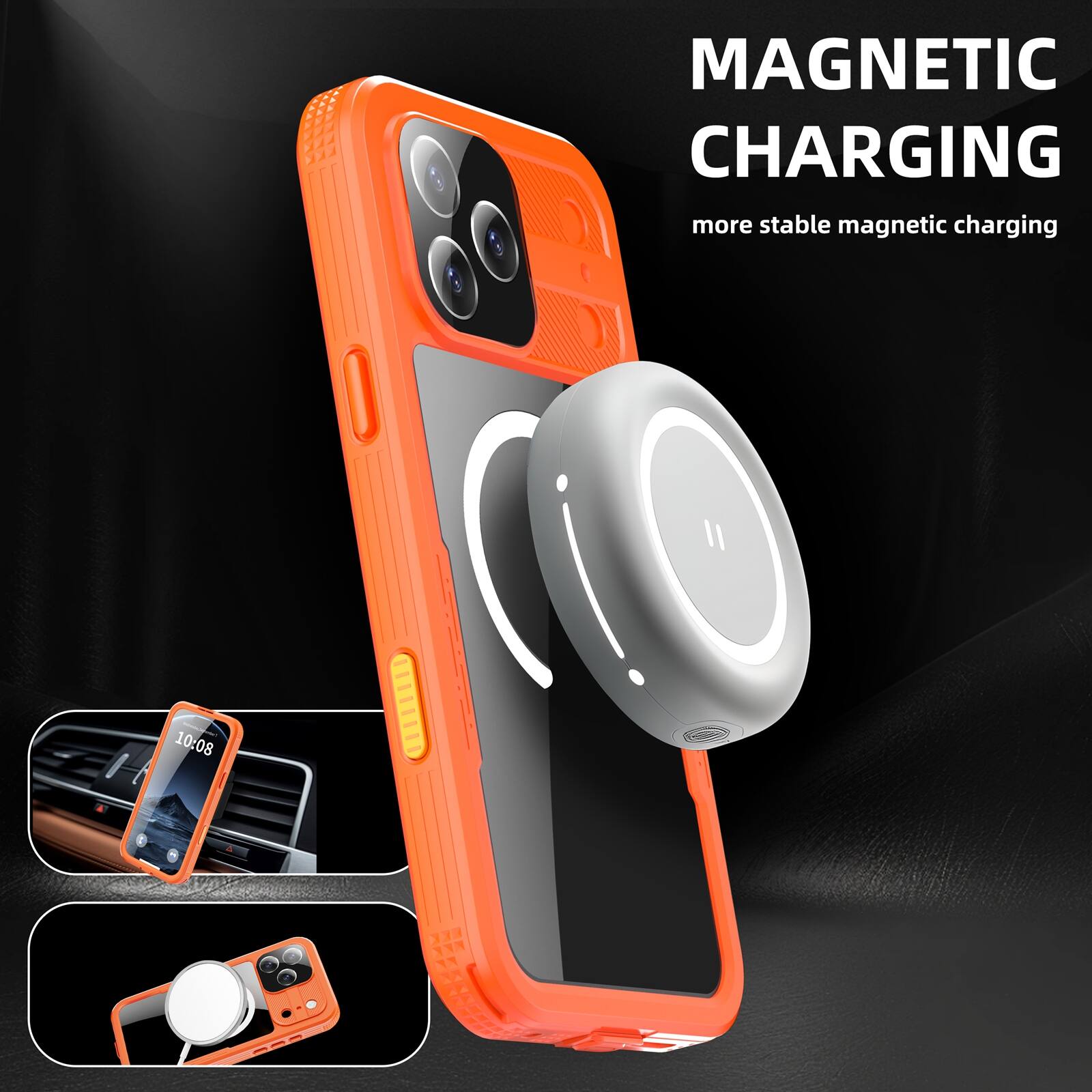 MAGNETIC CHARGING  
more stable magnetic charging  
10:08
