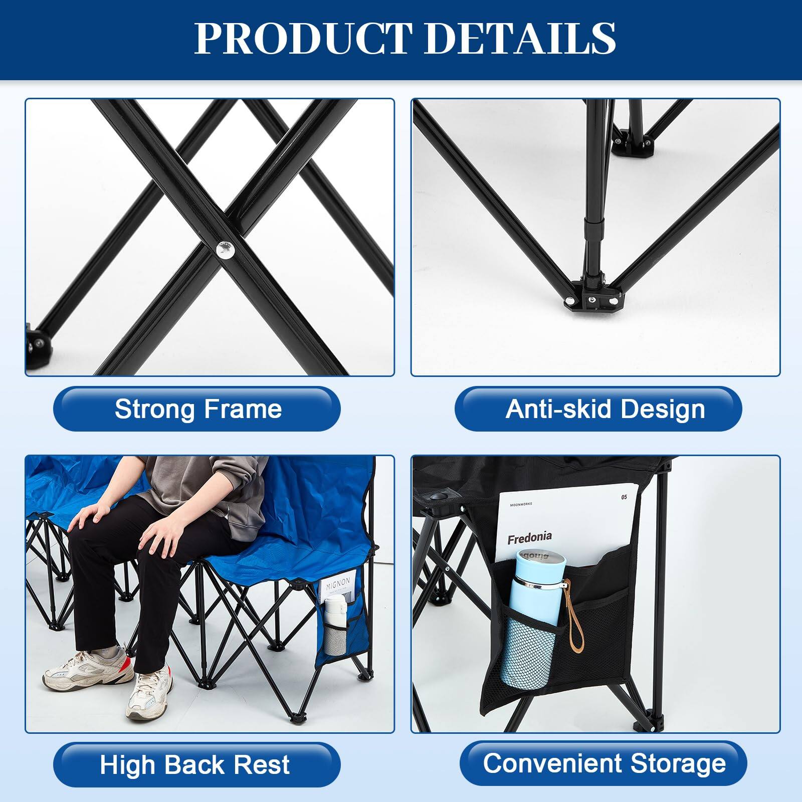PRODUCT DETAILS

- Strong Frame
- Anti-skid Design
- High Back Rest
- Convenient Storage