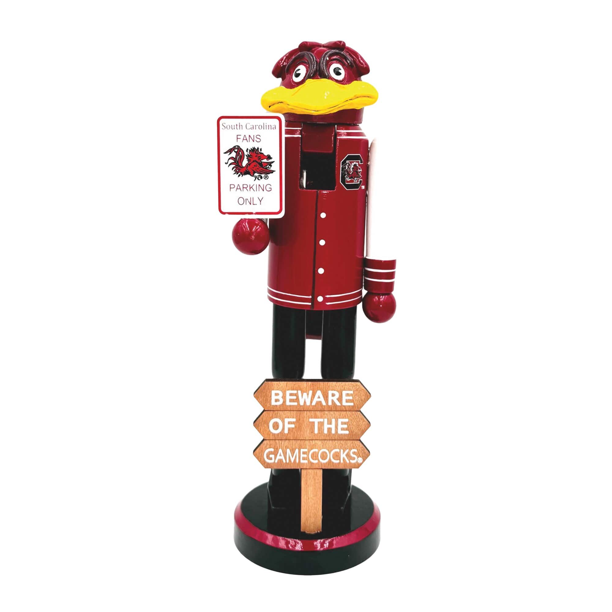 Santa's Workshop - South Carolina Gamecocks 12" Beware Nutcracker - Garnet