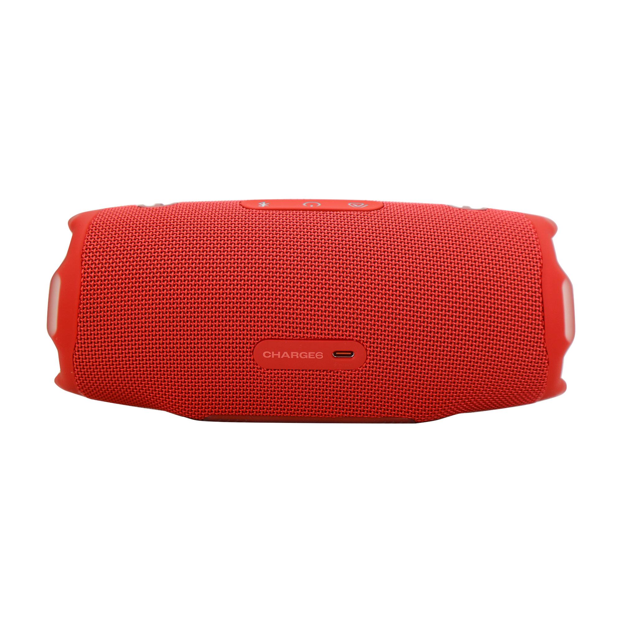 Alt View 1. JBL - 2x JBL Charge 6 Portable Waterproof Bluetooth Speaker (Red) - Red.