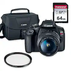 Transcend 64GB SDXC I V30
Canon EOS REBEL T7
Canon EF-S 18-55mm LENS ZOOM 1:3.5-5.6 IS
Canon 58mm UV Filter