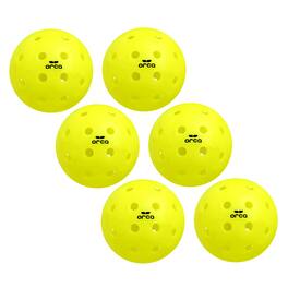 ORCA - Pickleballs Pi 40, Outdoor 6 Pack, USAPA Official Size 40 Hole Ball for Tournament Play - Fluorescent Yellow