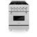 Front. ZLINE - 24 in. Wide 4 Burner ZLINE Legacy Dual Fuel Range in Satin Stainless Steel (RAS-SN-BR-24) - Satin Stainless Steel.