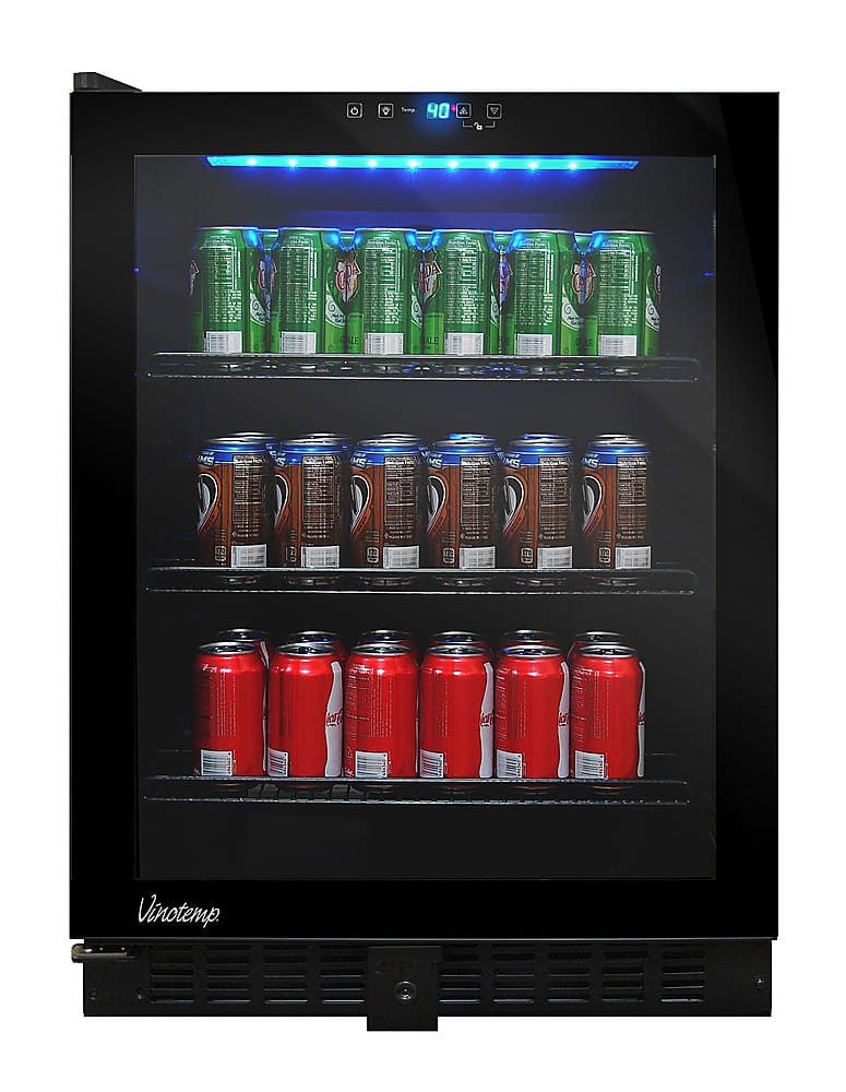 Front Zoom. Vinotemp - VT-54 Beverage Cooler with Touch Screen and Left Hinge - Black.