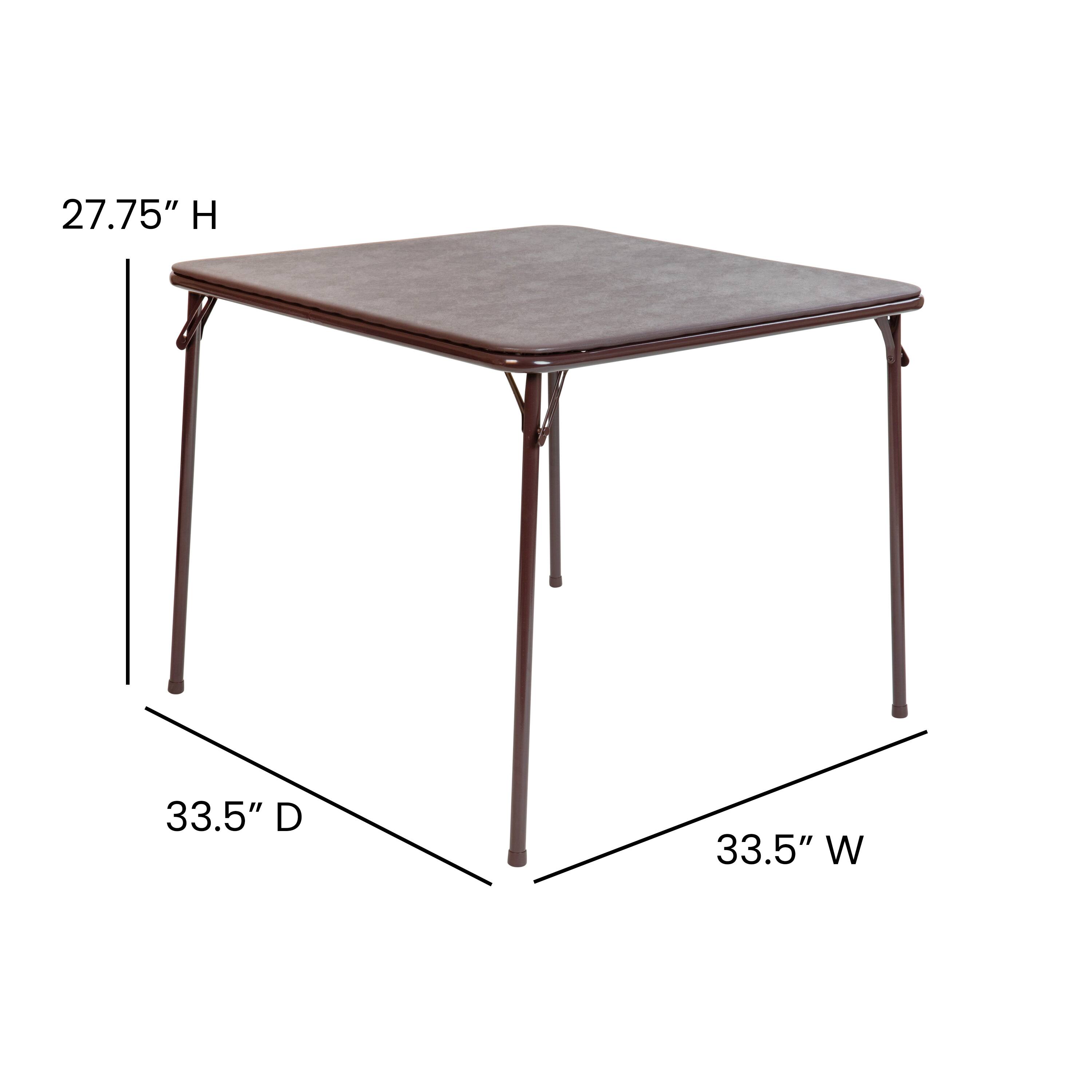 27.75" H  
33.5" D  
33.5" W
